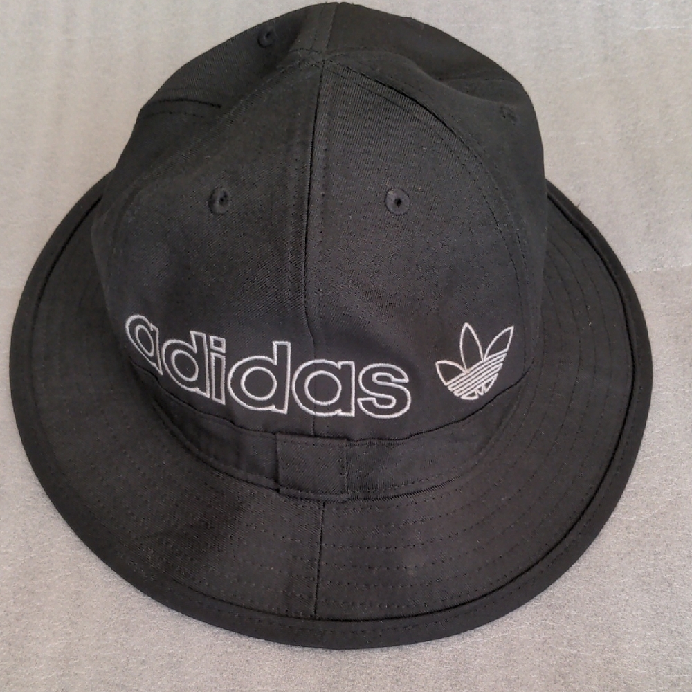 Adidas Black and White Logo Bucket Hat